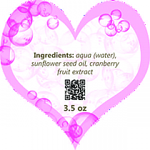 Bubbles Text Heart Bath Body Labels