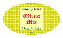 Citrus Mix Canning Hang Tag Small Oval 1.25x2.25