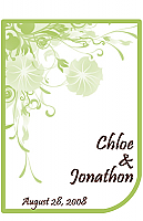 Modern Large Lime Wedding Labels