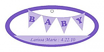 Banner Baby Oval Favor Tag