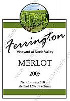 Stamp Vertical Big Rectangle Wine Label