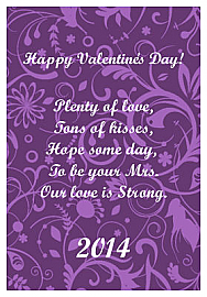 Valentine Serenity Text Rectangle Label