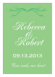 Honeymoon Waves Rectangle Wedding Labels