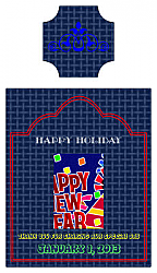 Happy Holidays New Year Rectangle Labels 2.5x4.5