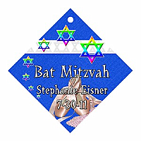 Starburst Diamond Bat Mitzvah Favor Tag