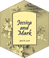 Realism Medium Square Wedding Labels