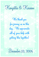 Winter Wonderland Text Rectangle Wedding Label