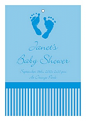 Footprints Baby Rectangle Favor Tag