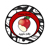 Stained Glass Circle Food & Craft Label