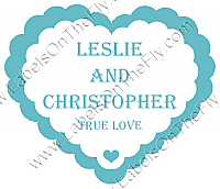 Mini Hearts Heart Wedding Labels