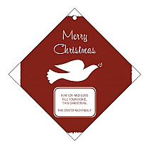 Diamond Red Dove Christmas Hang Tag