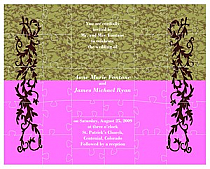 Rococo Large Invite Wedding Puzzle