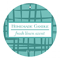 Fresh Linen Circle Candle Hang Tag