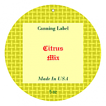 Citrus Mix Canning Big Circle Hang Tag 2.5x2.5