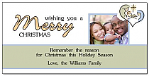 Christmas Card w-Envelope 8" x 4" Nativity Religious Love Family design Family style