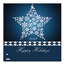 Square Large Star Christmas To From Hang Tag