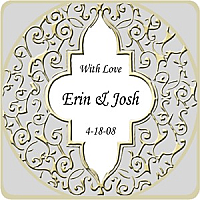 Romanticism Square Wedding Coasters