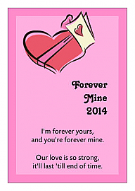 Forever Mine Valentine Day Small Rectangle Labels 1.875x2.75