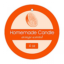 Orange Small Circle Candle Hang Tag