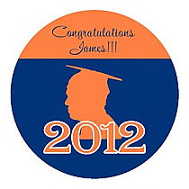 School Spirit Big Circle Graduation Labels