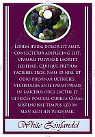 Grapes Text Rectangle Wine Hang Tag