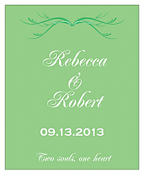 Honeymoon Waves Vertical Big Rectangle Wedding Labels