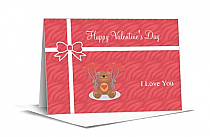 Present Valentine Note Card 