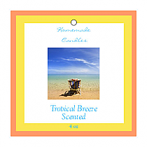 Tropical Breeze Small Square Candle Hang Tag