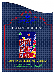 Happy Holidays New Year Rectangle Labels 2.75x3.75