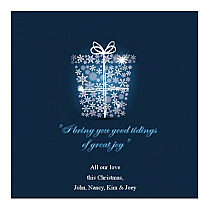 Small Square Big Present Ribbon Christmas Labels