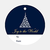 Christmas Tree Big Circle Hang Tag