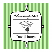 Praise Small Square Graduation Labels