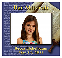 Torah Square Bat Mitzvah Label