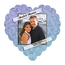 Leaf Pattern Heart Wedding Labels 1.75X1.75