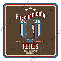 Knight Biplane Square Beer Coasters